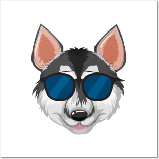 Dog with Glasses Posters and Art